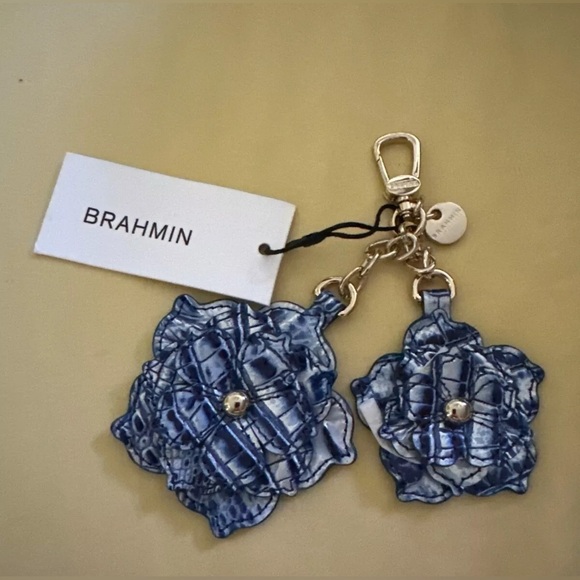 Brahmin Double Magnolia Tassel Coastal Blue Melbourne Bag Charm NWT MSRP:$125.00 - Picture 13 of 14